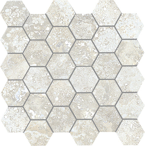 Мозаика La Fabbrica Imperial Esagona Trevi Nat 155322, цвет серый, поверхность матовая, шестиугольник, 300x300