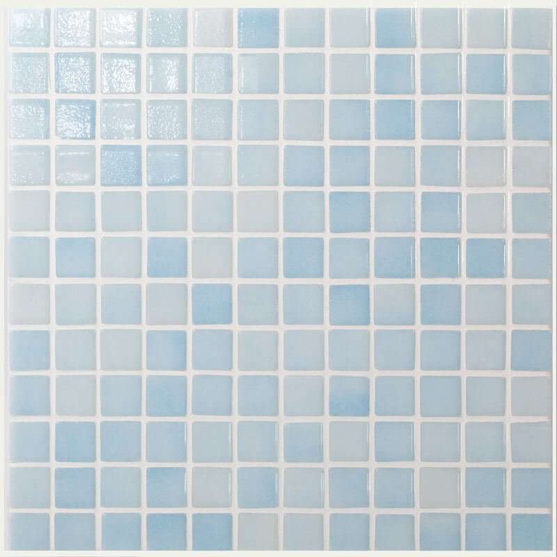 Мозаика Vidrepur Colors № 510 (На Бумаге), цвет голубой, поверхность глянцевая, квадрат, 317x317