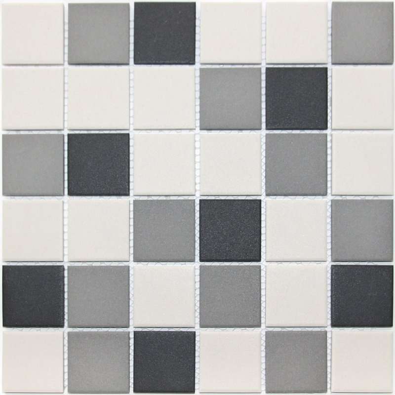 Мозаика Caramelle Mosaic L Universo Equinozio 48x48, цвет белый серый чёрный, поверхность матовая, квадрат, 306x306