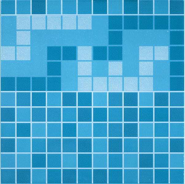 Керамогранит El Molino Piscis Greca Base, цвет синий, поверхность полированная, квадрат, 333x333