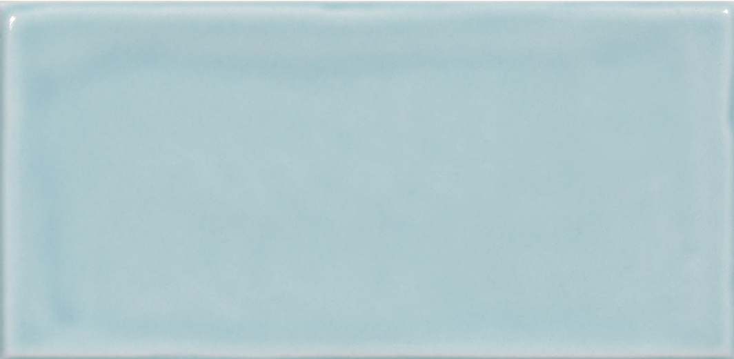 Керамическая плитка El Barco Turner Aqua, цвет голубой, поверхность глянцевая, кабанчик, 75x150
