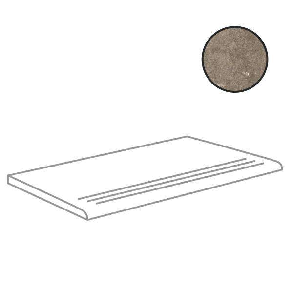 Ступени Alfalux Cottage Mud Step Ret 8290012, цвет серый, поверхность матовая, прямоугольник, 300x600
