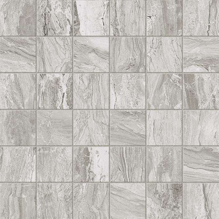 Мозаика Ascot Gemstone Mix Silver Rett GNM14R, цвет серый, поверхность матовая, квадрат, 291x291