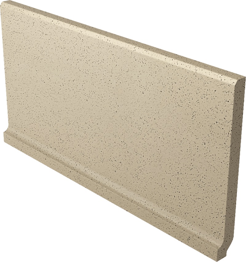 Бордюры Paradyz Bazo Beige Cokol Wywiniety Sol-Pieprz Mat., цвет бежевый, поверхность матовая, прямоугольник, 100x198