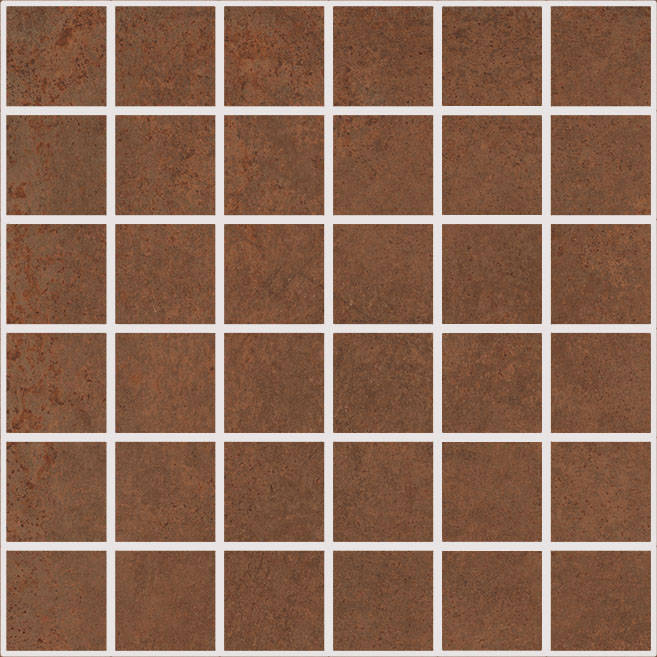 Мозаика Cerdomus Reforge Mosaico Corten Matt 97213, цвет коричневый, поверхность матовая, квадрат, 300x300