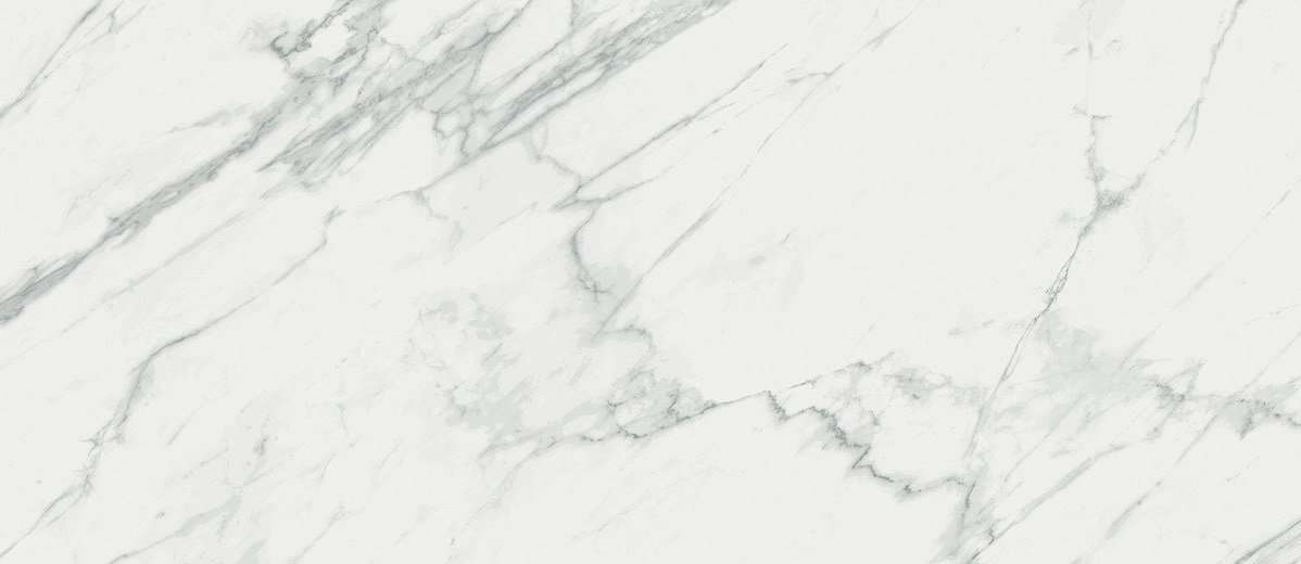 Широкоформатный керамогранит Mirage Jewels Statuario Venato Silk JW14, цвет белый, поверхность сатинированная, прямоугольник, 1200x2780
