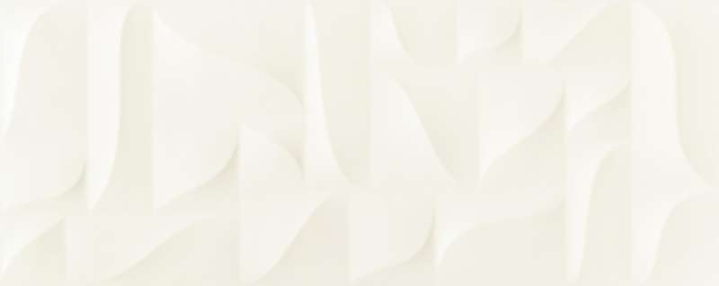 Керамическая плитка Tubadzin W-Beat of White STR, цвет белый, поверхность рельефная, прямоугольник, 298x748