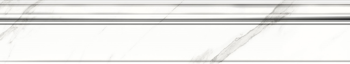 Бордюры Eurotile Amina Calacatta 891, цвет белый серый, поверхность глянцевая, прямоугольник, 160x900