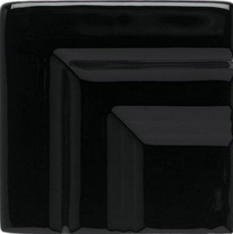 Вставки Adex ADNE5487 Angulo Marco Cornisa Clasica Negro, цвет чёрный, поверхность глянцевая, квадрат, 35x35