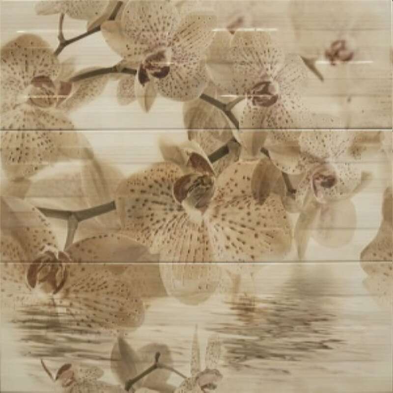 Панно Mallol Paris Composicion Orchid Beige, цвет бежевый, поверхность глянцевая, квадрат, 750x750