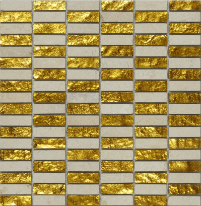 Мозаика Art & Natura Equilibrio 1548-06, цвет жёлтый, поверхность глянцевая, квадрат, 300x300