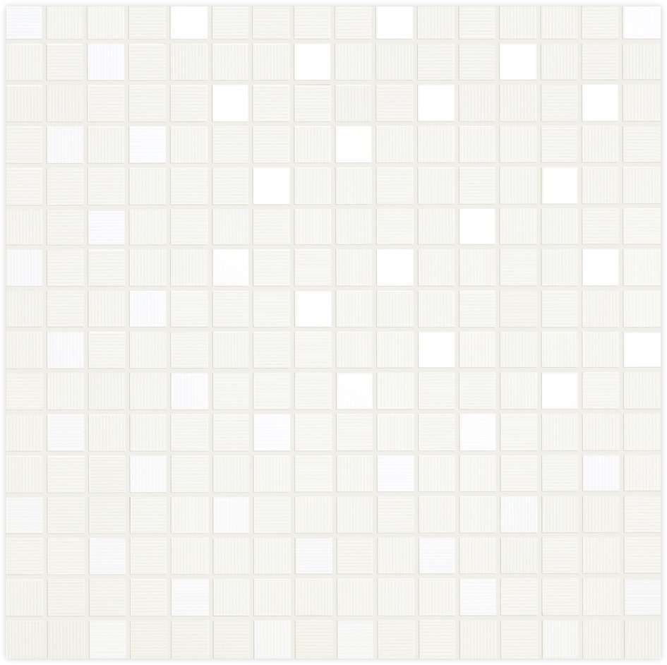 Мозаика Love Tiles Mosaic Acqua Bianco, цвет белый, поверхность глянцевая, квадрат, 350x350