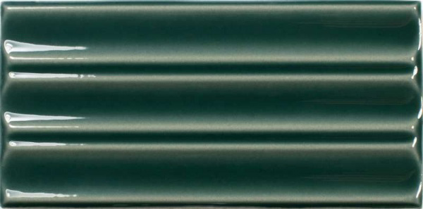 Керамическая плитка Wow Fayenza Belt Royal Green 127295, цвет зелёный, поверхность глянцевая 3d (объёмная), кабанчик, 62x125