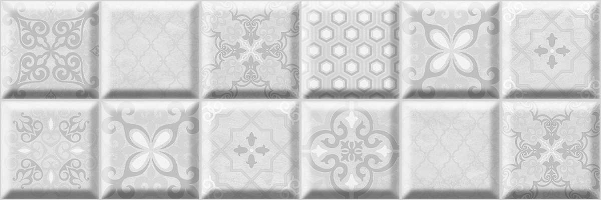 Декоративные элементы Керамин Эклипс 1Д, цвет серый, поверхность матовая рельефная, прямоугольник, 300x900