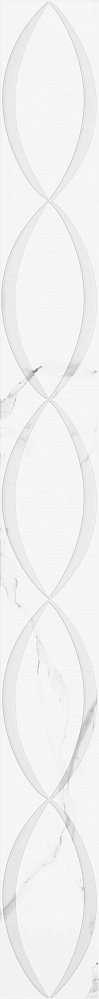 Бордюры Creto Assol 2 белый 05-01-1-46-05-01-2625-2, цвет белый, поверхность матовая, прямоугольник, 40x400