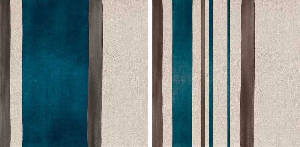 Декоративные элементы Serenissima Costruire Argilla Mix S/2 Blu 1063015, цвет бежевый синий, поверхность матовая, квадрат, 600x600