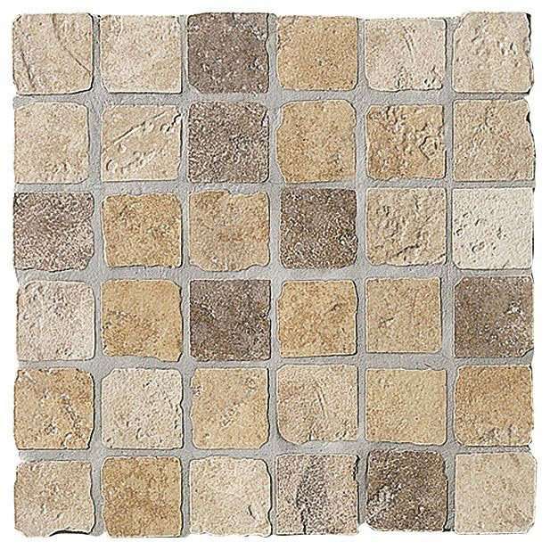 Мозаика Settecento Maya Mosaico Mix Sabbia/Bruno/Avorio, цвет коричневый, поверхность глазурованная, квадрат, 327x327