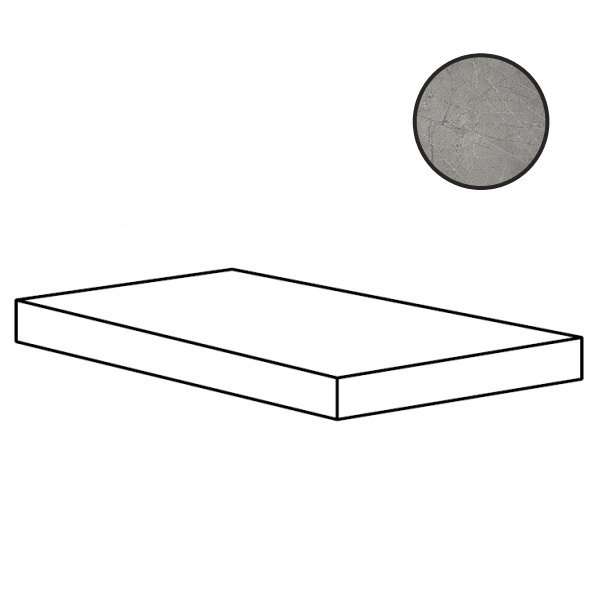 Ступени Cerdomus Sybil Angolo Dx Grad.C.Retta Silver Lev. 84554, цвет серый, поверхность полированная, прямоугольник, 330x1200
