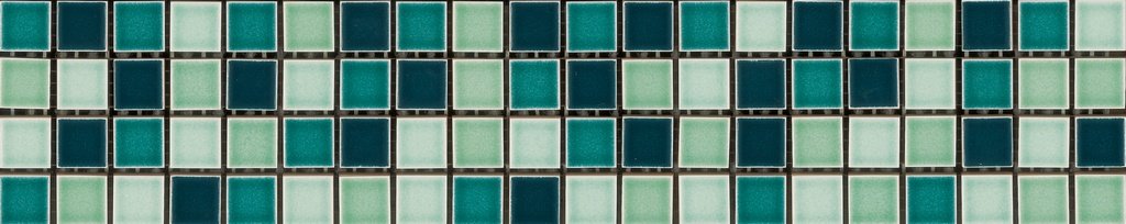 Мозаика Bardelli Bardelli Arlecchino 107, цвет бирюзовый, поверхность глянцевая, прямоугольник, 80x400