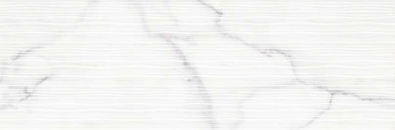 Керамическая плитка Baldocer Imperium Decor Waves, цвет белый, поверхность глянцевая, прямоугольник, 333x1000