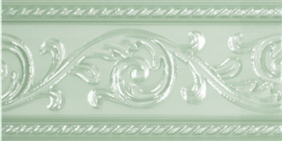 Бордюры Carmen Cenefa Yara Verde Pastel, цвет зелёный, поверхность глянцевая, прямоугольник, 75x150