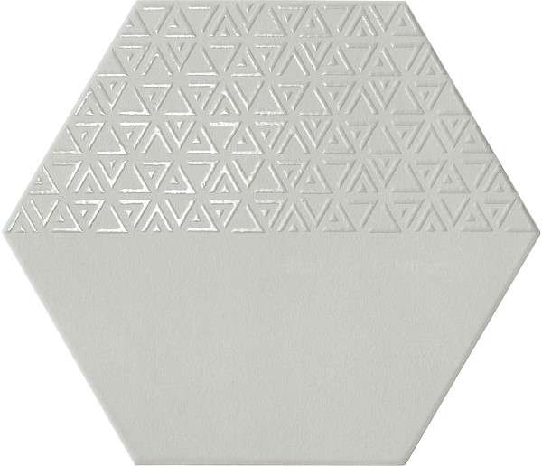 Керамогранит Realonda Hexamix Opal Deco Grey, цвет серый, поверхность матовая, шестиугольник, 285x330