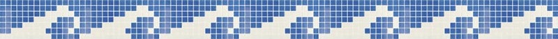 Бордюры Alma Mosaic Бордюры BE117(m), цвет белый синий, поверхность глянцевая, прямоугольник, 150x305