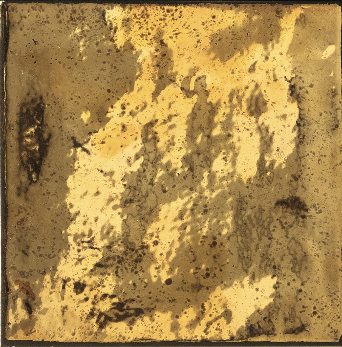 Керамическая плитка Iris Bottega D’Arte Oro Lucido Nero 511043, цвет коричневый, поверхность лаппатированная, квадрат, 150x150
