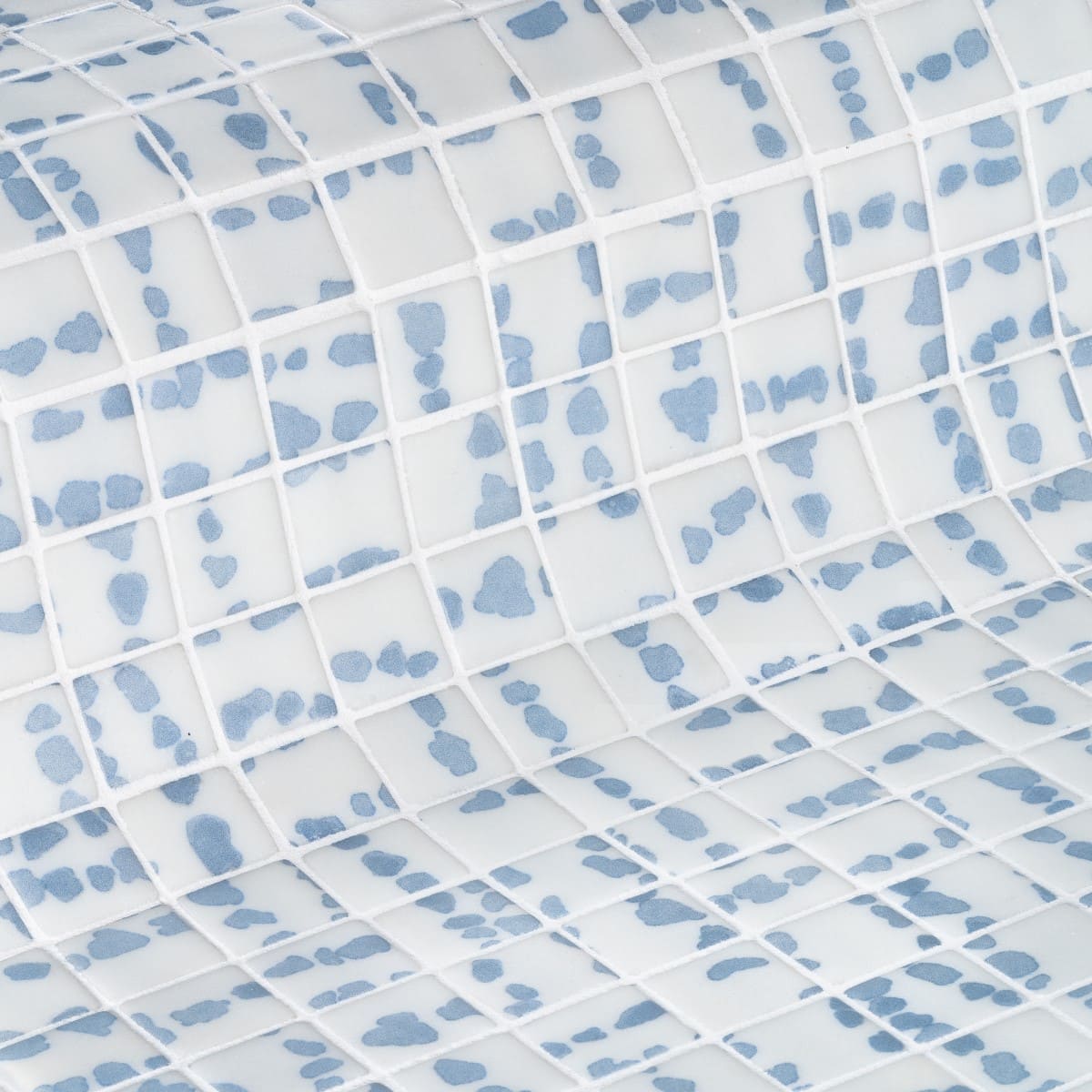 Мозаика Ezarri Aquarelle Rims, цвет белый голубой, поверхность матовая рельефная, прямоугольник, 313x495