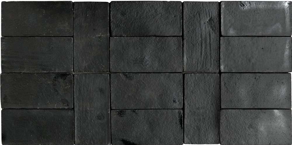 Керамическая плитка Eco Ceramica Metallica Style Black, цвет чёрный, поверхность матовая, прямоугольник, 100x200