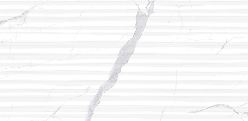 Декоративные элементы Eurotile Statuario White Decor, цвет белый, поверхность глянцевая, прямоугольник, 300x600