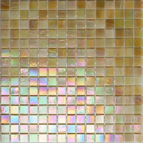 Мозаика Alma Mosaic Pearly PN620, цвет жёлтый, поверхность глянцевая, квадрат, 200x200