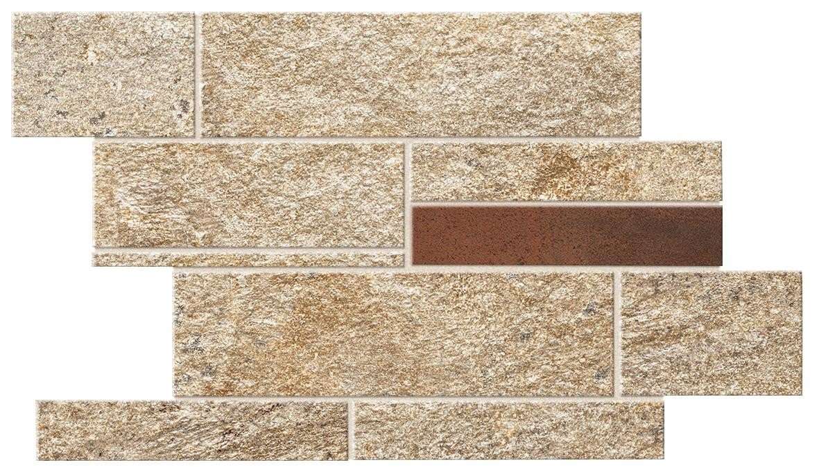 Мозаика Atlas Concorde Italy Norde Oro Brick Corten A597, цвет бежевый, поверхность матовая, , 297x390