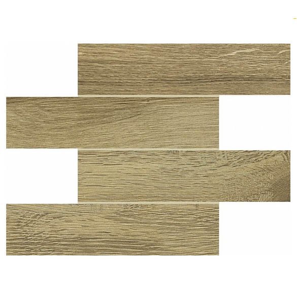 Мозаика Rex Planches Muretto Tessere Noisette 756080, цвет коричневый, поверхность матовая, квадрат, 300x300