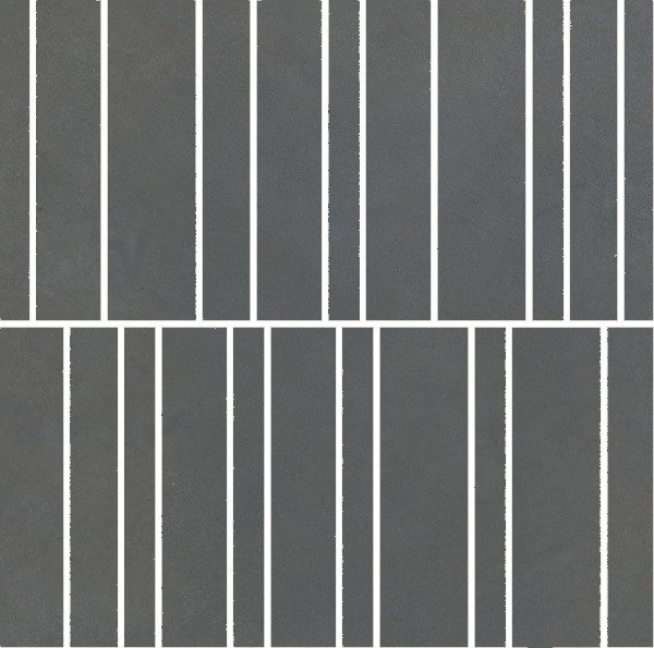 Мозаика Impronta Nuances Nero Mos.Listelli NU04ML, цвет чёрный, поверхность матовая, прямоугольник, 300x300
