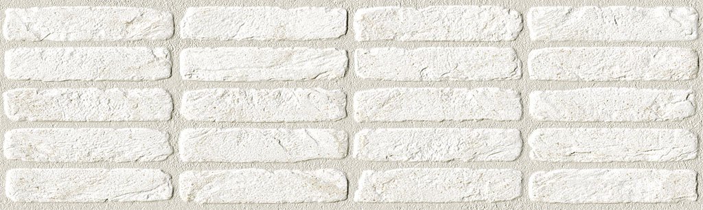 Керамическая плитка Ibero Mediterranea Wall Stone, цвет белый, поверхность матовая, под кирпич, 290x1000