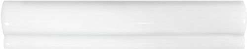 Бордюры CAS Moldura Curva Blanco, цвет белый, поверхность глянцевая, прямоугольник, 50x280