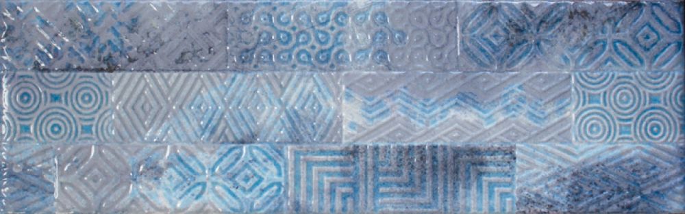 Декоративные элементы Unicer Atrium Decor Atocha Blanco, цвет синий, поверхность глянцевая, прямоугольник, 250x800