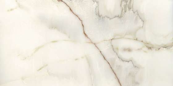 Широкоформатный керамогранит Rex Les Bijoux Onyx Blanche 6mm Glossy 765720, цвет белый, поверхность полированная, прямоугольник, 1200x2400