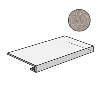 Ступени Sant Agostino GR.A.D.120 Set Concrete Grey CSAGADCG12, цвет серый, поверхность матовая, прямоугольник с капиносом, 330x1200