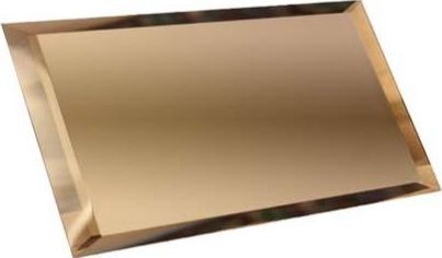 Керамическая плитка ДСТ Прямоугольная зеркальная бронзовая плитка с фацетом 10 мм ПЗБ1-01, цвет коричневый, поверхность глянцевая, прямоугольник, 120x240