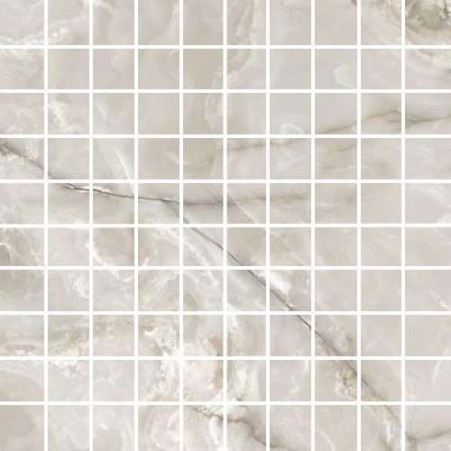Мозаика Casa Dolce Casa Onyx&More Silver Onyx Glossy Mosaico (3X3) 767657, цвет серый, поверхность полированная, квадрат, 300x300