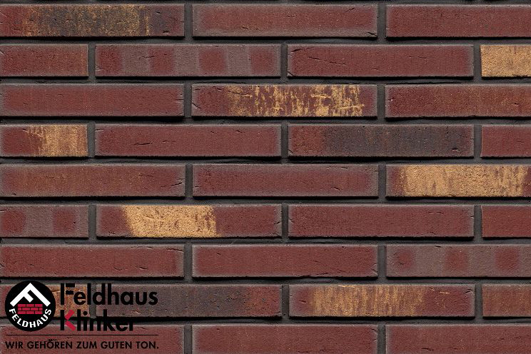 Клинкер Feldhaus Klinker Vascu Cerasi Legoro R769LDF14, цвет коричневый, поверхность матовая, под кирпич, 52x290