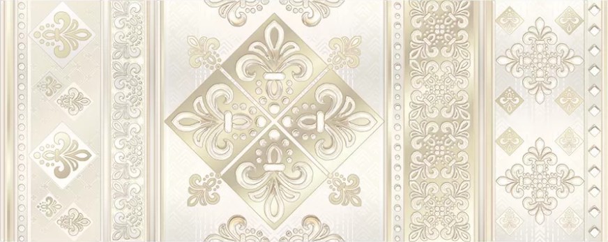 Декоративные элементы Керлайф Aurelia Royal Lilia 1C, цвет бежевый, поверхность матовая, прямоугольник, 201x505