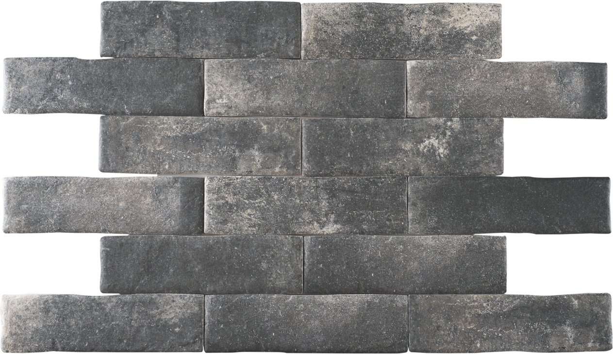 Керамическая плитка Pamesa Brickwall Grafito, цвет серый, поверхность сатинированная, под кирпич, 70x280