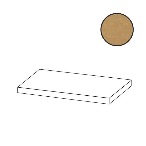 Ступени Cerdomus Concrete Art Elemento L Angolo Dx Ocra Safe 97638, цвет оранжевый, поверхность сатинированная, прямоугольник, 200x600