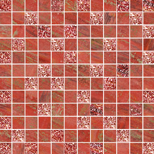 Мозаика Brennero Folli Follie Mosaico Lux Quadretti Rosso MLMQRO, цвет красный, поверхность лаппатированная, квадрат, 300x300