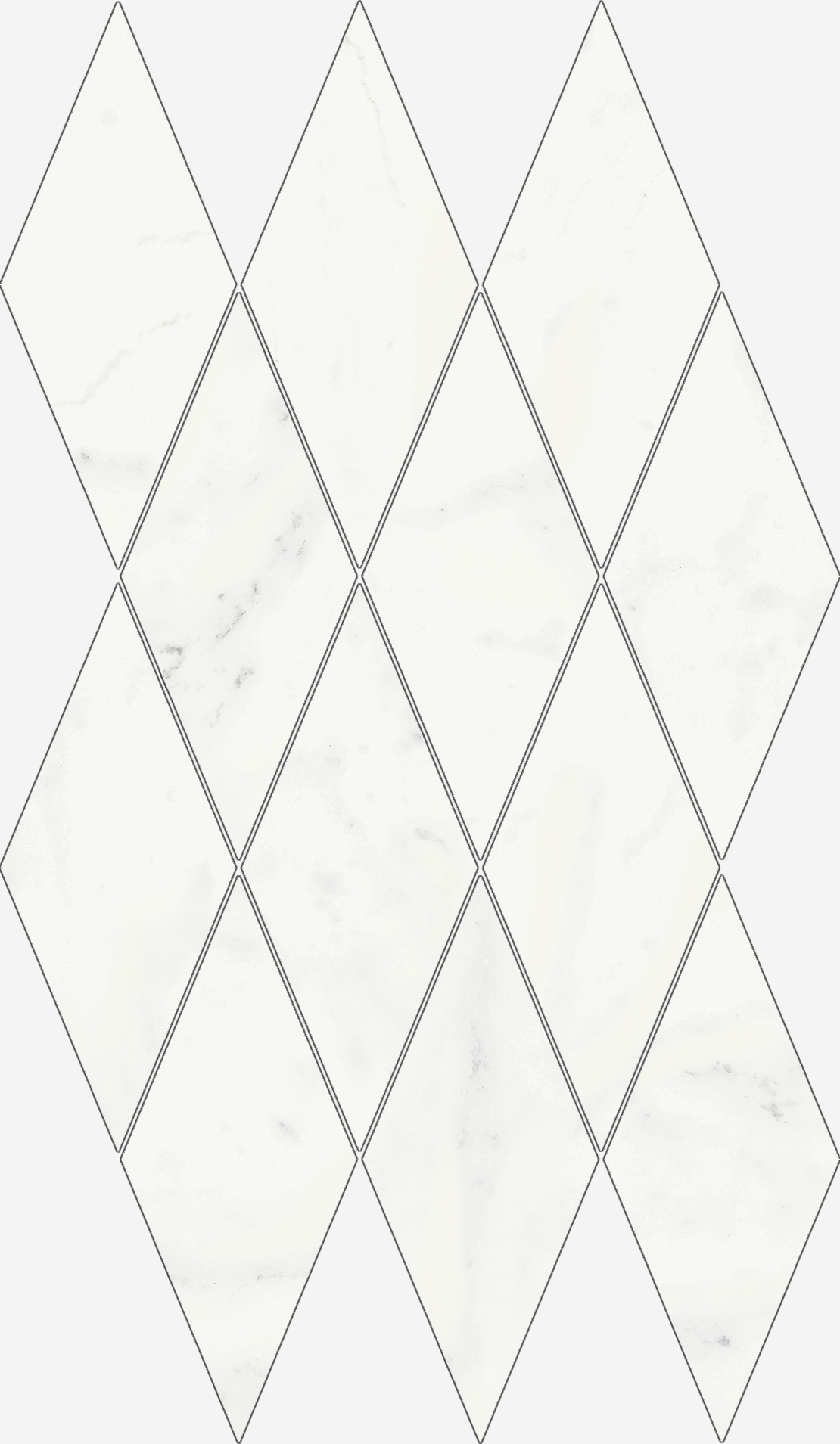 Мозаика Italon Charme Deluxe Michelangelo Mosaico Diamond Lux 620110000111, цвет белый, поверхность полированная, прямоугольник, 280x480