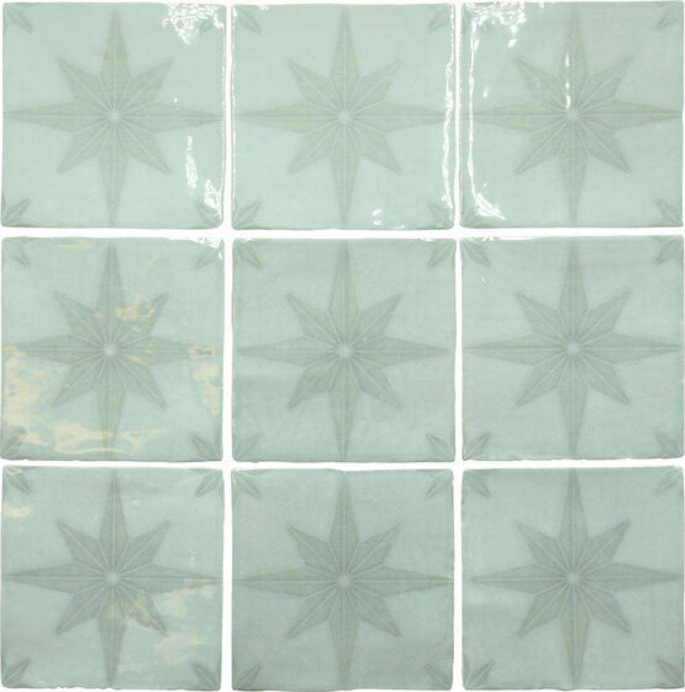 Керамическая плитка APE Fado Carmo Acqua, цвет бирюзовый, поверхность глянцевая, квадрат, 130x130
