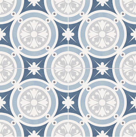 Керамическая плитка Dual Gres Luken Arinka Matt, цвет голубой, поверхность матовая, квадрат, 450x450